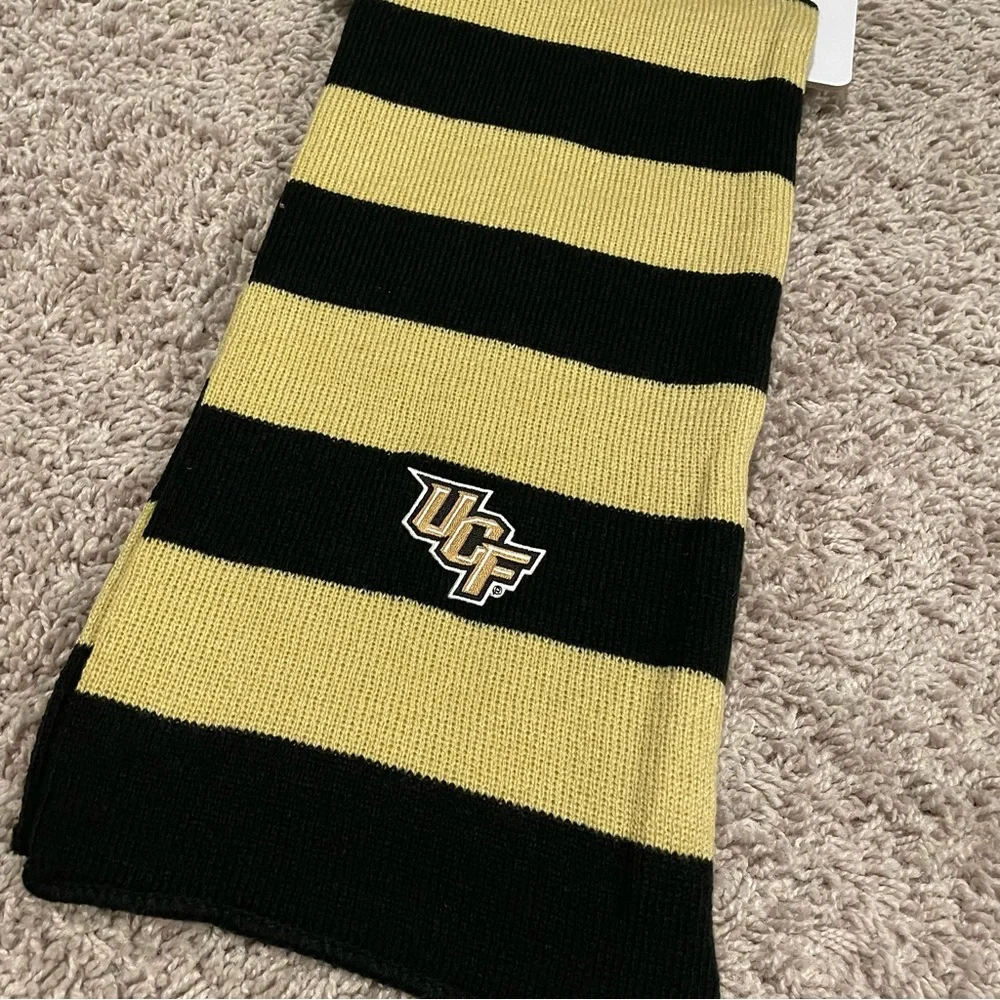 Logofit UCF Knights Striped Scarf Black and gold New With Tag